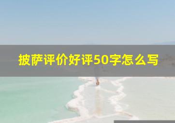 披萨评价好评50字怎么写