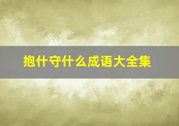 抱什守什么成语大全集