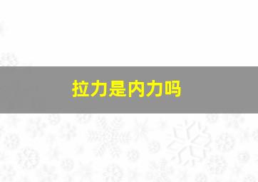 拉力是内力吗