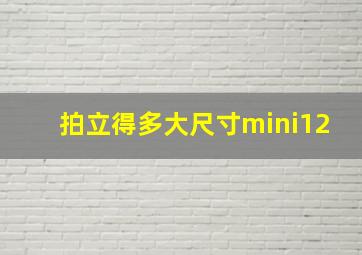 拍立得多大尺寸mini12