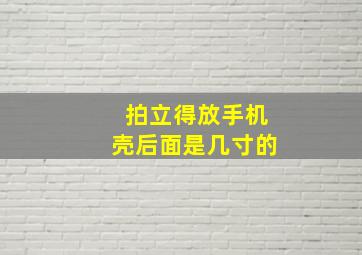 拍立得放手机壳后面是几寸的