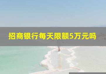 招商银行每天限额5万元吗