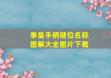 拳皇手柄键位名称图解大全图片下载