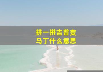 拼一拼吉普变马丁什么意思