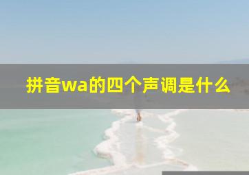 拼音wa的四个声调是什么