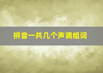 拼音一共几个声调组词