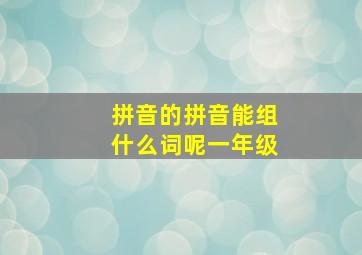 拼音的拼音能组什么词呢一年级