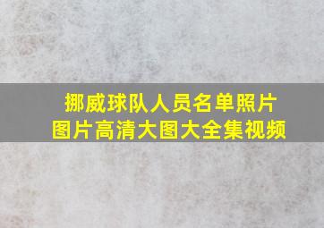 挪威球队人员名单照片图片高清大图大全集视频