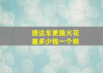 捷达车更换火花塞多少钱一个啊