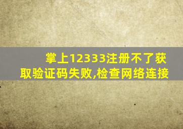 掌上12333注册不了获取验证码失败,检查网络连接