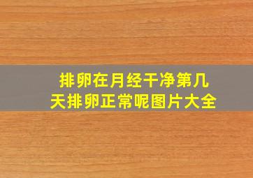 排卵在月经干净第几天排卵正常呢图片大全