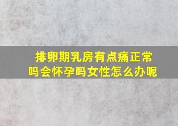 排卵期乳房有点痛正常吗会怀孕吗女性怎么办呢