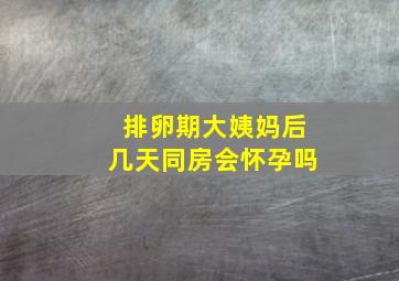 排卵期大姨妈后几天同房会怀孕吗