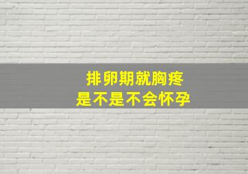 排卵期就胸疼是不是不会怀孕