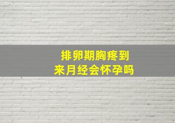 排卵期胸疼到来月经会怀孕吗