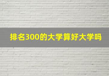 排名300的大学算好大学吗