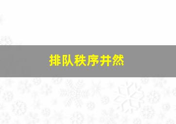 排队秩序井然