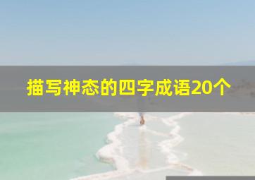 描写神态的四字成语20个