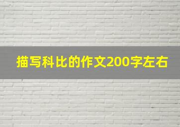 描写科比的作文200字左右