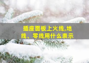 插座面板上火线,地线、零线用什么表示