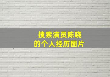 搜索演员陈晓的个人经历图片