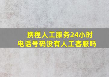 携程人工服务24小时电话号码没有人工客服吗