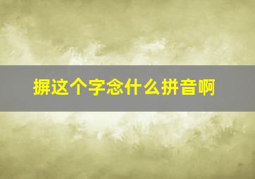 摒这个字念什么拼音啊