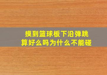 摸到篮球板下沿弹跳算好么吗为什么不能碰