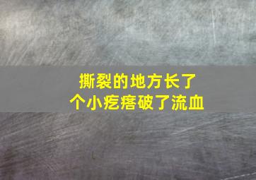 撕裂的地方长了个小疙瘩破了流血