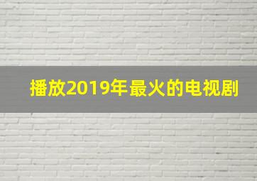 播放2019年最火的电视剧