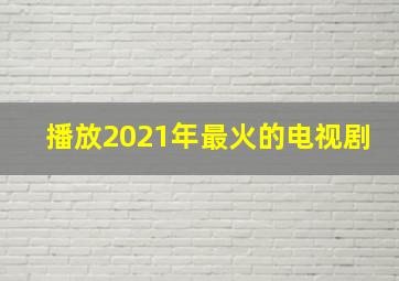 播放2021年最火的电视剧