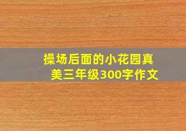 操场后面的小花园真美三年级300字作文