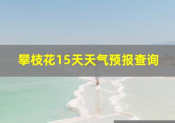 攀枝花15天天气预报查询