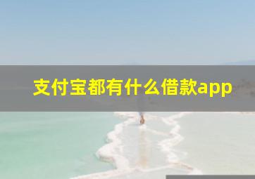 支付宝都有什么借款app