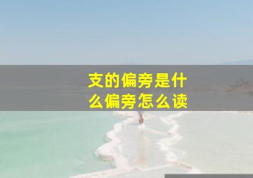 支的偏旁是什么偏旁怎么读