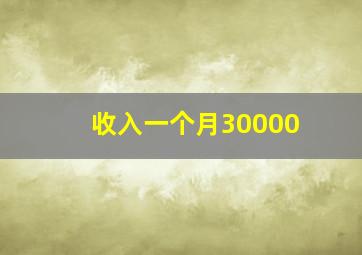 收入一个月30000