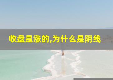 收盘是涨的,为什么是阴线