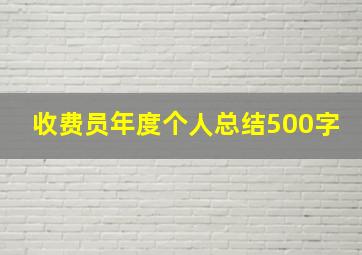 收费员年度个人总结500字