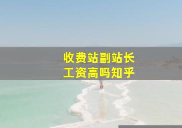 收费站副站长工资高吗知乎