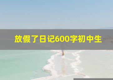 放假了日记600字初中生