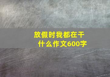 放假时我都在干什么作文600字