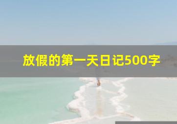 放假的第一天日记500字