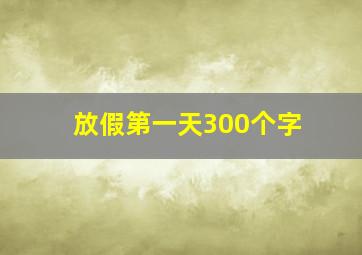 放假第一天300个字