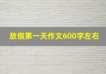 放假第一天作文600字左右