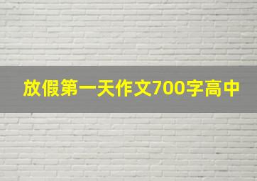 放假第一天作文700字高中