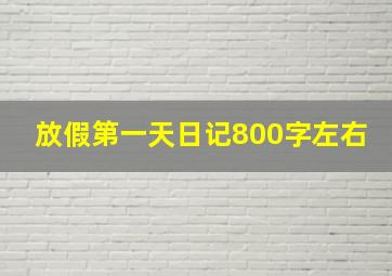 放假第一天日记800字左右