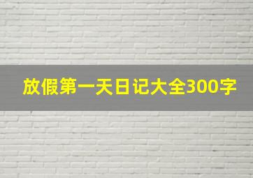 放假第一天日记大全300字