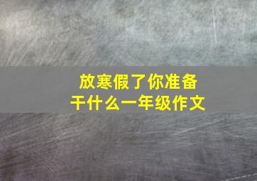 放寒假了你准备干什么一年级作文