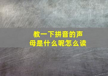 教一下拼音的声母是什么呢怎么读