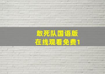 敢死队国语版在线观看免费1